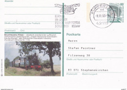 Germany Bruchhausen - Vilsen Flaggenstempel Einmal Im Leben Durch Wuppertal Schweben 1993 - Cartes Postales Privées - Oblitérées