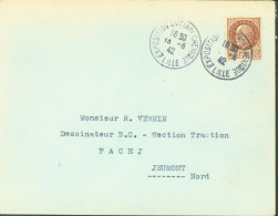 Guerre 40 YT Pétain N°517 Cachet Exposition Anti Bolchévique Lille 13 8 1942 - WW II