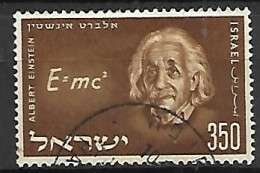 ISRAEL   -   1955  .  Y&T N° 110 Oblitéré.    Albert Einstein - Usados (sin Tab)