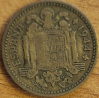 ESPAGNE 1 Peseta 1944 KM#767 TRÈS TRÈS BEAU - 1 Peseta