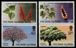 Pitcairn 1987 - Mi-Nr. 297-300 ** - MNH - Bäume / Trees (II) - Pitcairn Islands