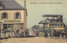 CPA  45 VESINES CHALETTE SUR LOING L'OMNIBUS DE L'USINE DE LANGLEE  Colorisée Glacée - Andere & Zonder Classificatie