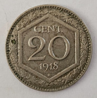 ITALY- 20 CENTESIMI 1918. - 1900-1946 : Victor Emmanuel III & Umberto II