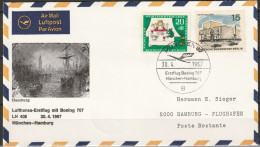 BRD Flugpost /Erstflug LH 408 Boeing 707 München - Hamburg 30.4.1967 Ankunftstempel 30.4.1967 (FP 330) - Premiers Vols