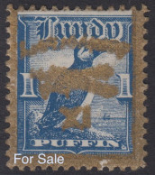 #15A Great Britain Lundy Island Puffin Stamp IX Anniversary Inverted O/print #48(viii) 1p Retirment Sale Price Slashed! - Emissione Locali