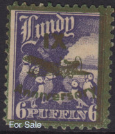 #43 Great Britain Lundy Island Puffin Stamp IX Anniversary Green Overprint #62(iii) 6p Retirment Sale Price Slashed! - Emissions Locales