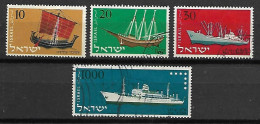 ISRAEL   -  1957.  Y&T N° 134 à 137 Oblitérés.  Bateaux.  Série Complète. - Gebraucht (ohne Tabs)
