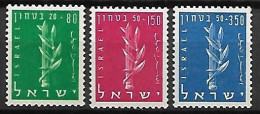 ISRAEL  -    1956  .    Y&T N° 116 à 118 **.    Série Complète. - Ungebraucht (ohne Tabs)