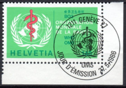 SUISSE SWITZERLAND 1986 - 1v - Used - World Health Organization - WHO OMS - Health - Santé - Oblitéré - OMS