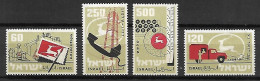 ISRAEL  -   1959.   Y&T N° 146 à 149 *.  Série Complète.   La Poste / Téléphone  /  Camion. . - Nuevos (sin Tab)