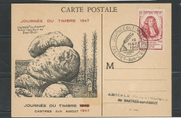 FRANCE -  81 - CASTRE / AGOUT -JOURNÉE DU TIMBRE N°779 + N° 512 / CP -15 MARS 1947 - ....-1949