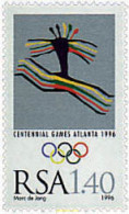 595733 MNH SUDAFRICA 1996 26 JUEGOS OLIMPICOS VERANO ATLANTA 1996 - CENTENARIO DE LOS JUEGOS OLIMPICOS - Ongebruikt