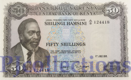 KENYA 50 SHILLINGS 1971 PICK 9b UNC - Kenya