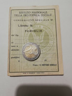 P43 Libretto Biglietti Ferrovia INPS Completo 50 Scontrini Raro Concessione - Europe