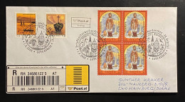 Österreich 2006 Hl. Gebhard Mi. 2613 Viererblock + Mi. 2538, 2539 FDC, R-Brief Sonderstempel GÖTZIS - Briefe U. Dokumente