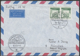 BRD Flugpost / Erstflug LH 147 Boeing 737 Frankfurt - München 10.2.1968 Ankunftstempel 10.2.68 ( FP 336) - Premiers Vols