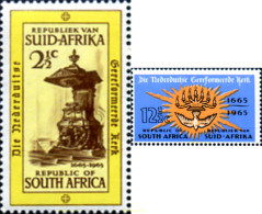 256554 MNH SUDAFRICA 1965 TRICENTENARIO DE LA IGLESIA REFORMISTA - Unused Stamps