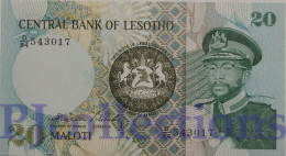 LESOTHO 20 MALOTI 1984 PICK 7b UNC - Lesoto