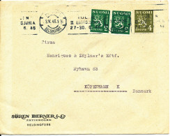 Finland Cover Sent To Denmark Helsinki 3-5-1946 - Cartas & Documentos
