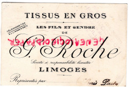 87- LIMOGES - SOCIETE A RESPONSABILITE G. ROCHE  FILS ET GENDRE- 1938- TISSUS- LOUIS PASTY-M-MME LEBRAU ST SAINT VITTE - Kleidung & Textil