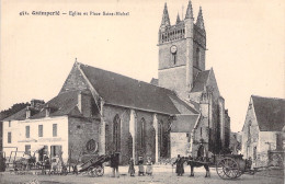 FRANCE - Quimperlé - Eglise Et Place Saint Michel - Animé - Carte Postale Ancienne - Quimperlé