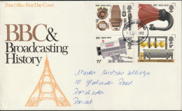 Great Britain   .   1972   .   "BBC & Broadcasting History" #2   .   First Day Cover 4 Stamps - 1971-1980 Dezimalausgaben