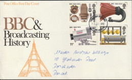 Great Britain   .   1972   .   "BBC & Broadcasting History" #2   .   First Day Cover 4 Stamps - 1971-1980 Decimal Issues