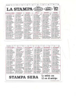 P115 Calendarietto Semestrino Plastificato 1984 La Stampa GIORNALE QUOTIDIANO - Small : 1981-90