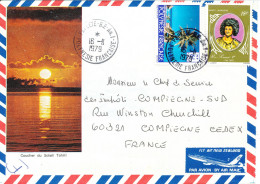 French Polynesia Beautifull Air Mail Cover With Tahiti Photos Sent To France 16-11-1979 - Brieven En Documenten