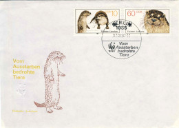 957  WWF, Ours Panda: Env. Premier Jour D'Allemagne, 1987 - Panda Bear, WWF FDC. Otter Loutre - Cartas & Documentos