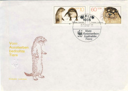 957  WWF, Ours Panda: Env. Premier Jour D'Allemagne, 1987 - Panda Bear, WWF FDC. Otter Loutre - Brieven En Documenten