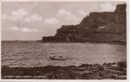 REAL PHOTOGRAPHIC POSTCARD - 1949 - SPANISH HEAD - GIANT'S CAUSEWAY -COUNTY ANTRIM WITH FAINT GIANTS CAUSEWAY POSTMARK - Antrim