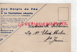 87-LIMOGES-MAGASIN VETEMENTS AUX DOIGTS DE FEE -MAURICE NOUHAUD-6 RUE ADRIEN DUBOUCHE-MLLE DELHOUME SAINT JUNIEN - Kleding & Textiel