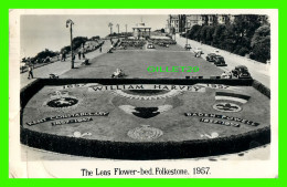 FOLKESTONE, KENT, UK - THE LEAS FLOWER-BED, 1957 - WILLIAM HARVEY - REAL PHOTOGRAPH - - Folkestone