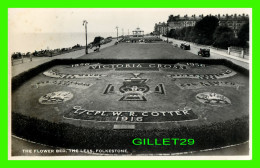 FOLKESTONE, KENT, UK - THE LEAS, THE FLOWER BED IN 1916 - REAL PHOTOGRAPH - WRITTEN - LANDSDOWNW PUB. - - Folkestone