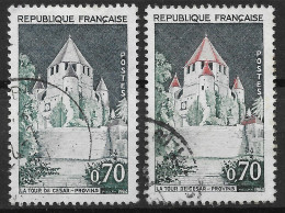 TIMBRE FRANCE N° 1392Aa SUPERBE VARIETE TOIT GRIS ( ROUGE COMPLETEMENT ABSENT ) OBLITERATION LEGERE - Gebruikt