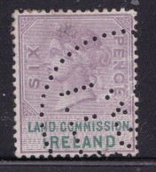 Ireland Fiscal / Revenue Land Comission 6d Lilac And Green Barefoot 3 Good Used - Oblitérés