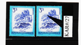 KAR#/27  ÖSTERREICH  1974  MICHL 1442  PLATTENFEHLER FLECK Am BERG ** Postfrisch  Siehe ABBILDUNG - Errors & Oddities