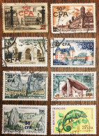 La Réunion 30 Timbres CFA Oblitérés (voir Description , N° Yvert Au Verso De Chaque Timbre) - Used Stamps