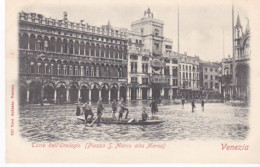 Venezia, Piazza San Marco Inondée, Précurseur. Inondation. Barque. - Venetië (Venice)