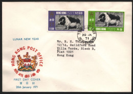 Hongkong 1971 - Mi-Nr. 253-254 - FDC - Jahr Des Schweines - FDC