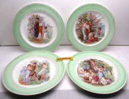 Porcelaine De Limoges HAVILAND Lot De 4 Assiettes - Limoges (FRA)