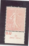 BANDE PUB -N°199 TYPE IV -NSG -PUB  D.U. -MAURY N°115 - Unused Stamps