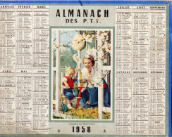 S 2  -  700  -  CALENDRIER  (03 )        -      Almanach Des P.T.T -    1958  . - Tamaño Grande : 1941-60