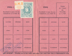 Mutuelle Familiale, Nord-Aviation, Usine Des Mureaux (1964) : Carte D'adhérent Avec Timbres, M. Simon, Bouafle - Collections