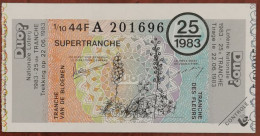 Billet De Loterie Nationale 1983 25e Tr SuperTranche Des Fleurs - 22-6-1983 - Billetes De Lotería