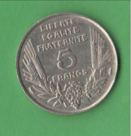 France 5 Francs 1933 Francia FRANCS Bazor 5 Franchi NIKEL COIN - 5 Francs