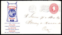 U.S.A.(1904) Sack Of Hard Wheat Illustrated With Globe. 2 Cent Bicolor Postal Stationery With Advertising. "B. Stern & - 1901-20