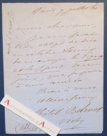 ● L.A.S 1861 Albéric SECOND Journaliste Romancier - VICHY Hôtel BURNOL - Né à Angoulême - Lettre Autographe - Writers