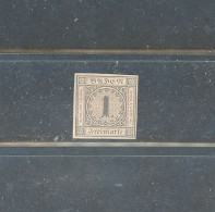 ALLEMAGNE - BADE -1851-52 - N° 1a N* ETAT SUPERBE - 1K NOIR / CHAMOIS - Nuovi